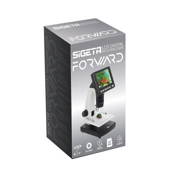 Цифровий мікроскоп SIGETA Forward 10x-500x 5.0Mpx 3.5 LCD - Безкоштовна доставка 65503 фото
