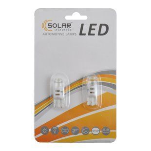 LED автолампа Solar 12V T10 W2.1x9.5d SMD 3W white, 2шт LS297_B2 фото