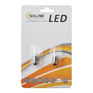 Автолампа Solar LED 12V T8.5 BA9s 1smd 5050 white, 2шт LS247_B2 фото