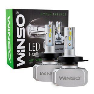 Автолампа Winso LED H4 12/24V 40Вт 5000Лм 6000K P43t CSP Chip 2шт 792400 фото