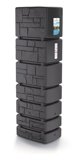 Ємність для збору дощової води Prosperplast Tower Stone, антрацит, 350 л 5905197372495 фото