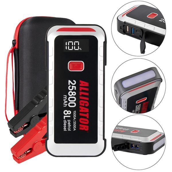 Пусковий пристрій Alligator Jump Starter 1500A/2500A 25800mAh зі Smart-клемами JS847 фото