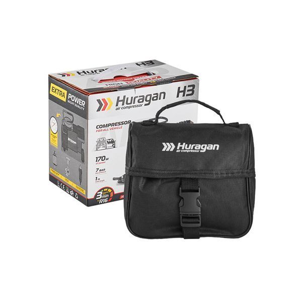 Компресор автомобільний Huragan 12В, 7 Атм, 37 л/хв H0300 H0300 фото