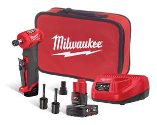 Шліфмашина кутова цангова акумуляторна MILWAUKEE M12 FDGA-422BA, (зарядний пристрій, акумулятори М12 2 Аг та 4Аг , перехідник, 4933478991 фото