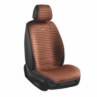 Комплект преміум накидок для сидінь CarLife Sport, coffee SC10404 фото