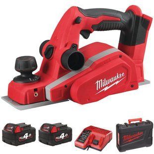 Рубанок акумуляторний MILWAUKEE, M18 BP-402C, 82мм (+зар.пристрій, 2акум.Х 4Аг,кейс) 4933451114 фото