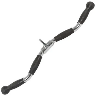 Ручка для верхньої тяги York Fitness 70см W-подібна з гумовими рукоятками, хром 00014961361568 фото