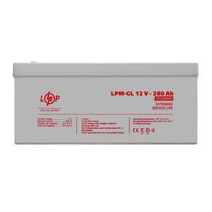 Акумулятор гелевий LPM-GL 12V - 280 Ah LP13185 фото