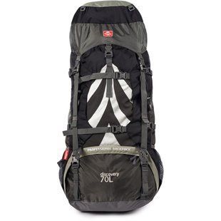 Рюкзак туристичний Naturehike NH70B070-B, 70 л + 5 л, чорно-сірий 6927595709009 фото
