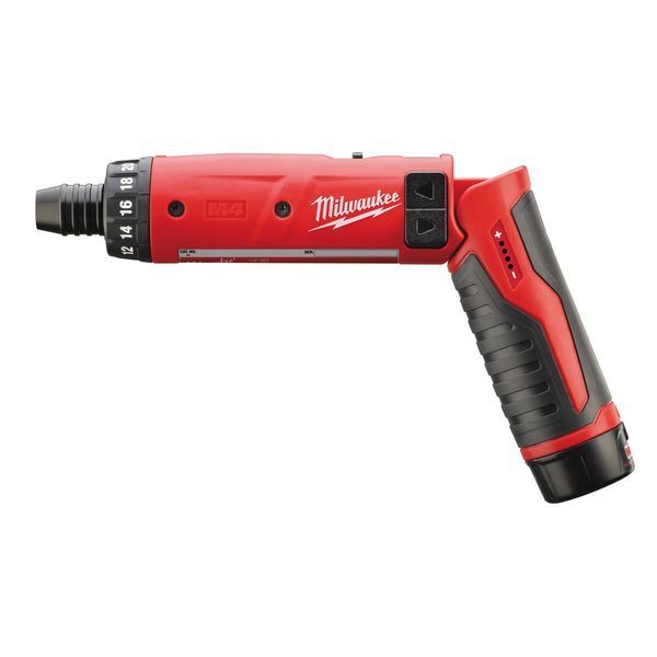Викрутка акумуляторна MILWAUKEE M4 D-202B, (+ заряд. пристрій, 2 акум.Х2Аг, сумка для інструментів) 4933440475 фото