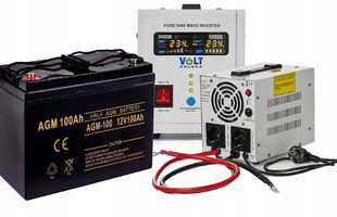 Аварійний комплект Volt Polska SINUS PRO 500 E 12/230V 350/500W + Акумулятор VOLT AGM VRLA 100Ah 12V VoltAGM500E фото