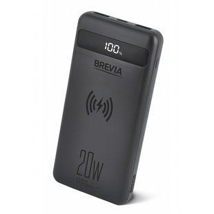 Повербанк (Power Bank) Brevia 10000mAh 20W Wireless Qi10W Li-Pol, LCD 45118 фото