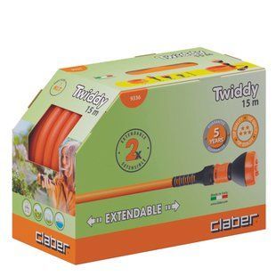 Шланг поливальний пружинний 1/2 TWIDDY 15м, з конекторами і розпилювачем 93360000 фото