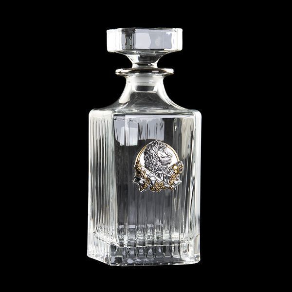 Сет для віскі з платиною Boss Crystal ЛІДЕР Сенатор графин 4 келихів срібло B5LDR2PG фото