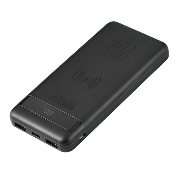Повербанк (Power Bank) Brevia 10000mAh 20W Wireless Qi10W Li-Pol, LCD 45118 фото