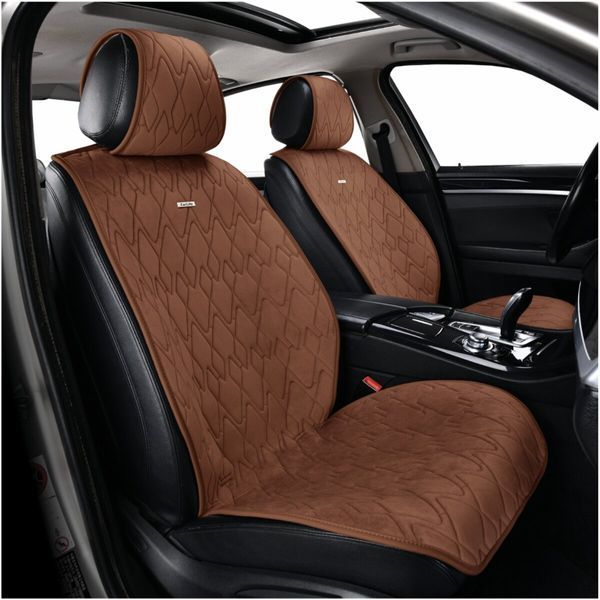 Комплект преміум накидок для сидінь CarLife Racer, coffee SC20404 фото