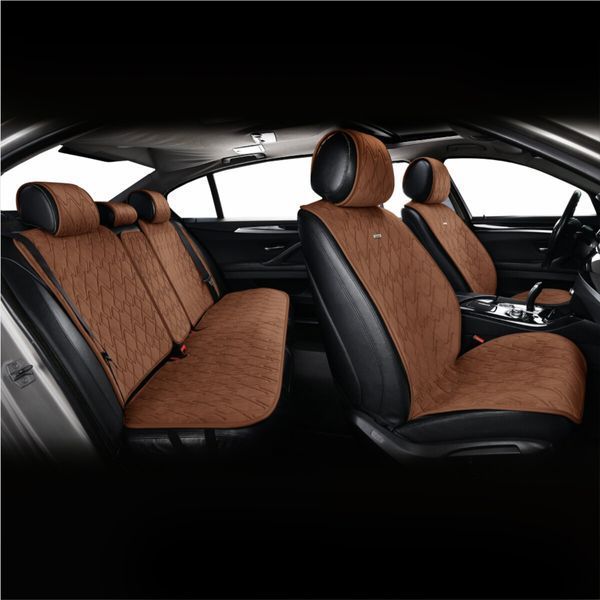 Комплект преміум накидок для сидінь CarLife Racer, coffee SC20404 фото