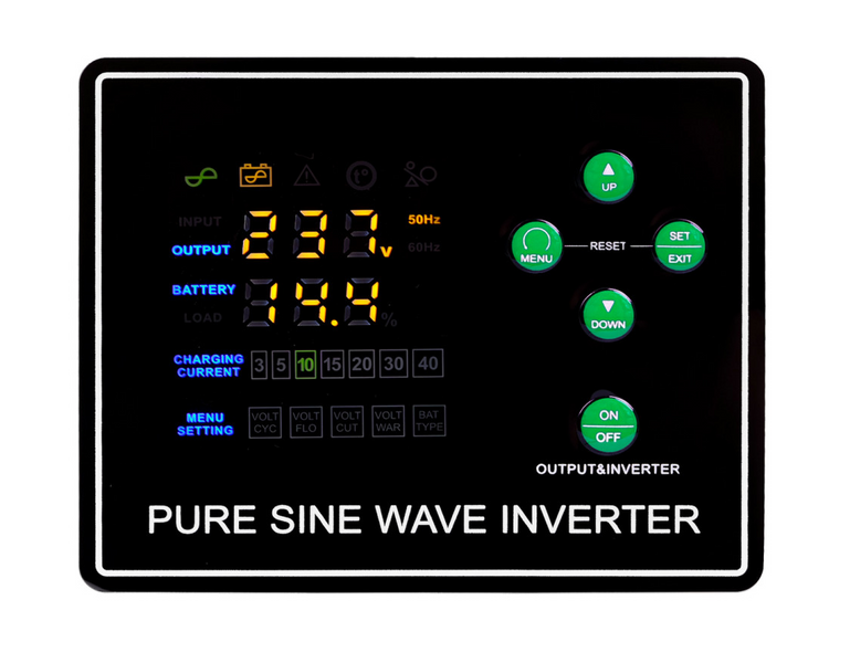 Гібридний ДБЖ/інвертор Volt Polska SINUS PRO 1200 E PLUS 12/230V 800/1200W (3SPM12012M) 3SPM12012M фото