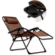 Розкладне крісло шезлонг LEOBRO Zero Gravity Premium Brown (LB-ZGC-G2-BRN) LB-ZGC-G2-BRN фото 1