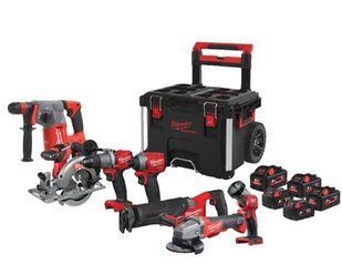 Набір інструментів акумуляторних MILWAUKEE, M18 FPP7B-855P ( дриль-шурупокрут з ударом M18 FDD2-0, гвинтоверт M18 FID2-0, перфо 4933479264 фото