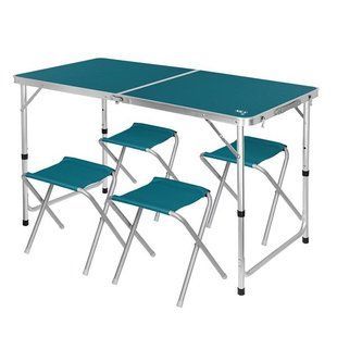 Стіл розкладний NILS CAMP NC1633 з 4 стільцями, синій 5908261681646 фото
