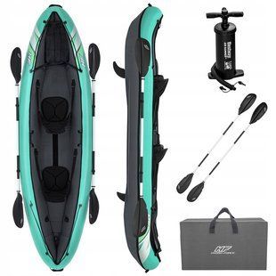 Каяк надувний&nbsp;Bestway Hydro-Force Ventura X2 330 х 86 см, чорно-м'ятний 65052 фото