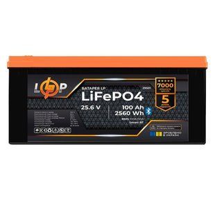 Акумулятор LP LiFePO4 25,6V - 100 Ah (2560Wh) (BMS 100A/50А) пластик Smart BT LP29501 фото