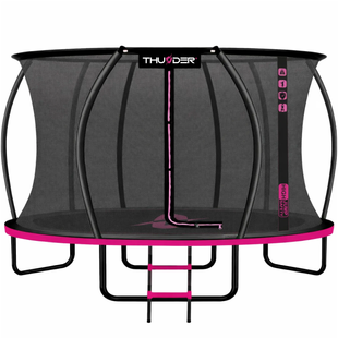 Батут THUNDER INSIDE ULTRA з внутрішньою сіткою 14 футів 427 см чорно-рожевий INSIDE-ULTRA-14FT-PINK фото