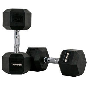 Гантель шестигранна 17,5 кг THUNDER HEXAGONAL-DUMBBELLS-17,5K фото