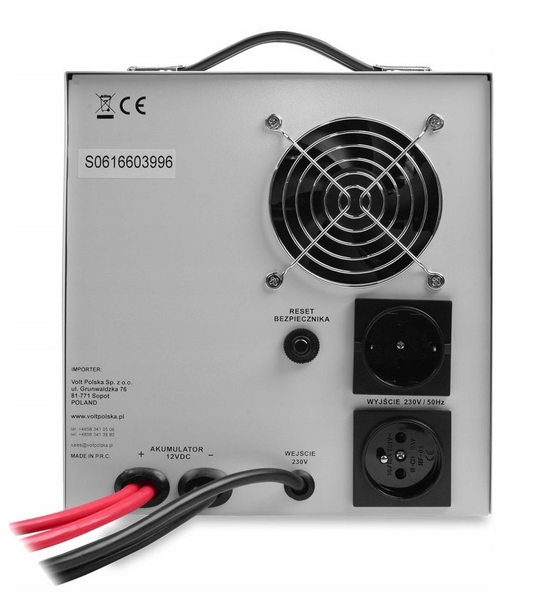 Гібридний ДБЖ/інвертор Volt Polska SINUS PRO 2000 E 12/230V 1250/2000W (3SP092012E) 3SP092012E фото