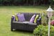 Диван пластиковий садовий Keter Corfu II Love seat, графіт 8711245158730 фото 6