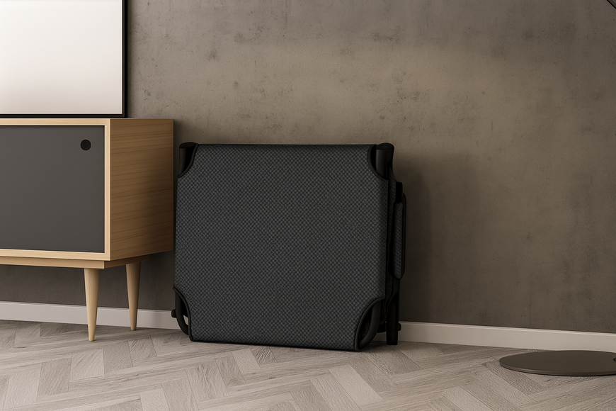 Розкладне ліжко (розкладачка) з Mesh-матрацом і подушкою LEOBRO Black (LB-FB-A2-BLK) LB-FB-A2-BLK фото