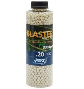 Страйкбольні кульки ASG Blaster Tracer 0.20g 3300 шт green luminescent 2370.47.83 фото