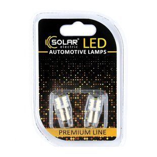 LED автолампа Solar 12V T8.5 BA9s 1SMD white, 2шт SL1333 фото