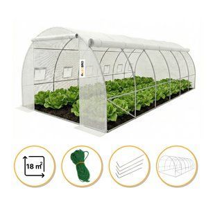 Садова теплиця парник LEOBRO Garden 18м2 White MultiDoor (LB-G114-WHT) LB-G114-WHT фото