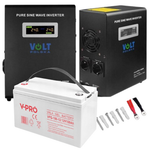 Аварійний комплект Volt Polska SINUS PRO 800 W 12/230V 500/800W + Акумулятор VOLT VRLA DEEP CYCLE 110Ah 12V 800W110GEL фото