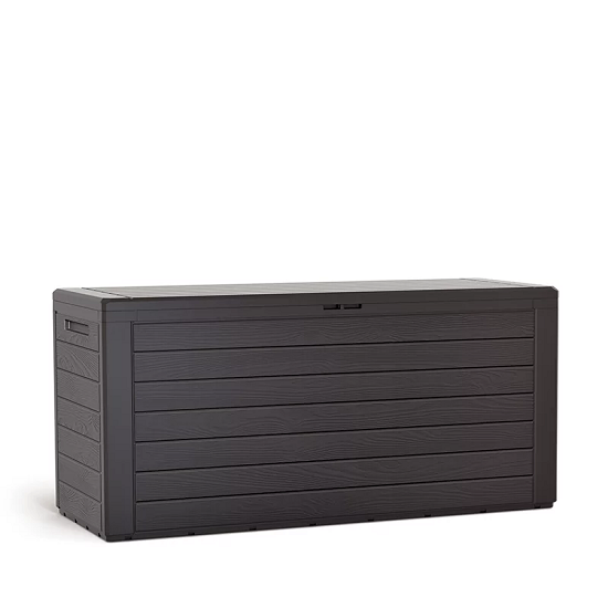 Ящик для зовнішнього зберігання PROSPERPLAST WOODEBOX 190 л, коричневий 5905197267982 фото