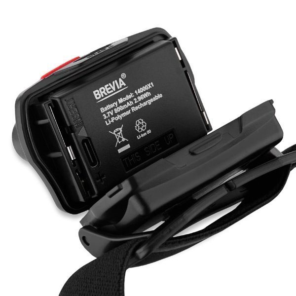 Ліхтар налобний Brevia 520Lm, Focus Control, 800mAh/3xAAA, IP64 (білий/червоний) 14520FBX1 фото