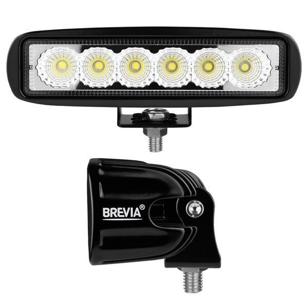 Фара світлодіодна Brevia EPISTAR Flood 10-30V, 18W (6x3W), 1320Lm, 1шт 10611FX1 фото