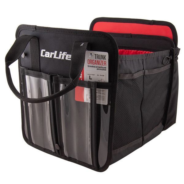 Сумка органайзер CarLife (трансформер) L 58х34х31см Тк. PVC 1680 D чорна To149 фото