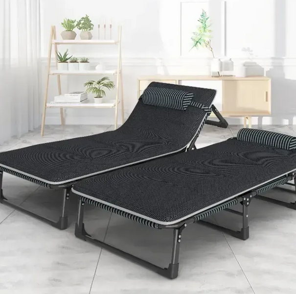 Розкладне ліжко (розкладачка) з Mesh-матрацом і подушкою LEOBRO Striped (LB-FB-A2-STR) LB-FB-A2-STR фото
