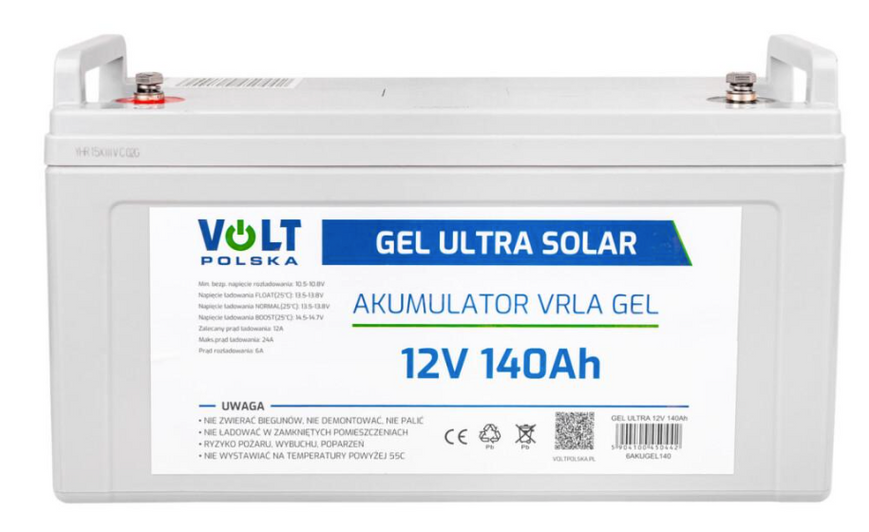 Гелевий Акумулятор 140Ah 12V VOLT GEL VPRO SOLAR (6AKUGEL140) 6AKUGEL140 фото