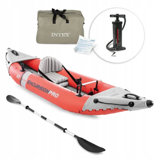 Каяк надувний Intex Excursion Pro K1 305 х 91 х 46 см, червоно-сірий DM-68303 фото