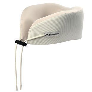 Подушка бавовняна для шиї, з пам'яттю Naturehike CNK2450WS019, бежева 6975641882756 фото