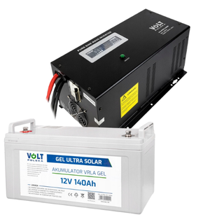 Комплект Volt Polska SINUS PRO 2400 W 12/230V 1600/2400W + Акумулятор VOLT AGM VRLA 140Ah 12V 3SP240012W+6AKUXAG140 фото