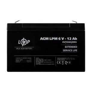 Акумулятор AGM LPM 6V - 12 Ah LP4159 фото