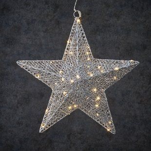 Зірка декоративна срібло, діам. 40 см, 50 led, Luca Lighting 8718861683103 фото