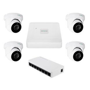 Комплект відеоспостереження на 4 камери GV-IP-K-W95/4 5MP LP30516 фото