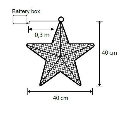 Зірка декоративна срібло, діам. 40 см, 50 led, Luca Lighting 8718861683103 фото
