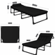 Розкладне ліжко (розкладачка) з матрацом і подушкою LEOBRO Black (LB-FB-A1-BLK) LB-FB-A1-BLK фото 4